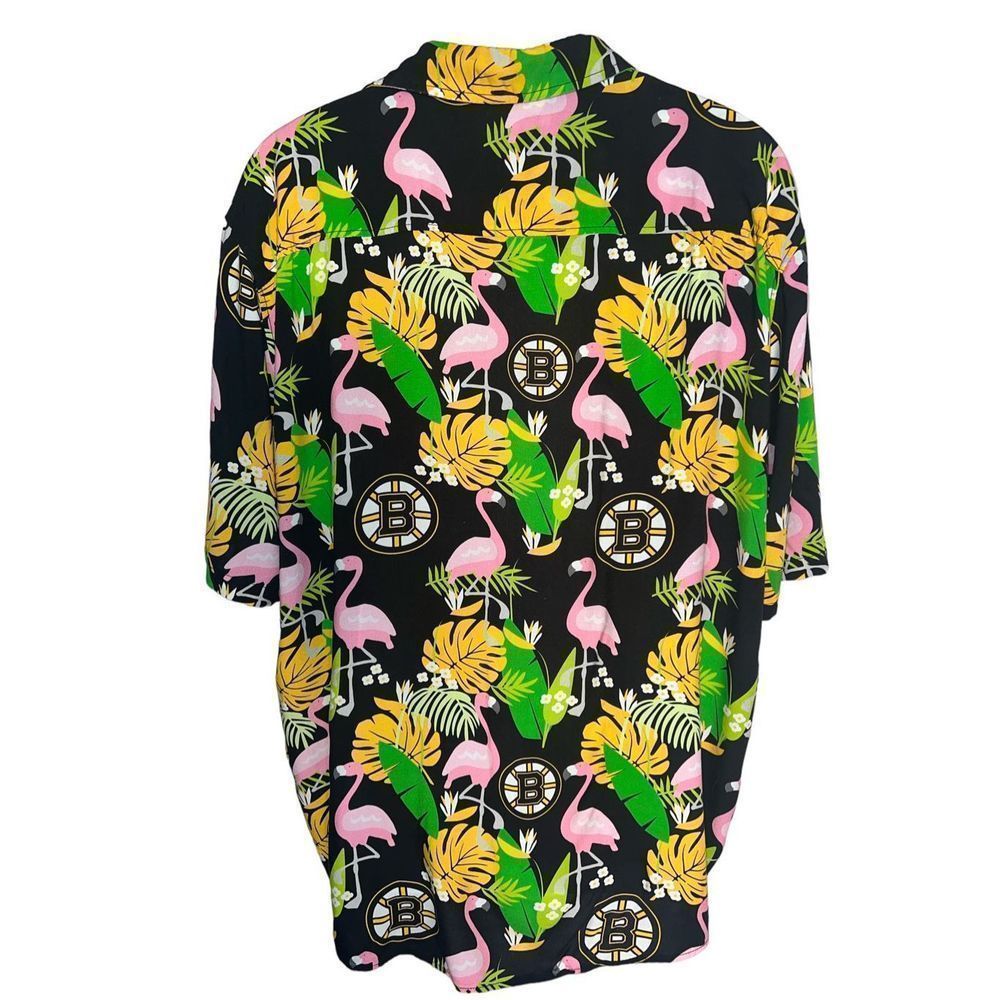 Bruins NHL Hawaiian Flamingo Shirt SZ 2XL - Picture 2 of 4